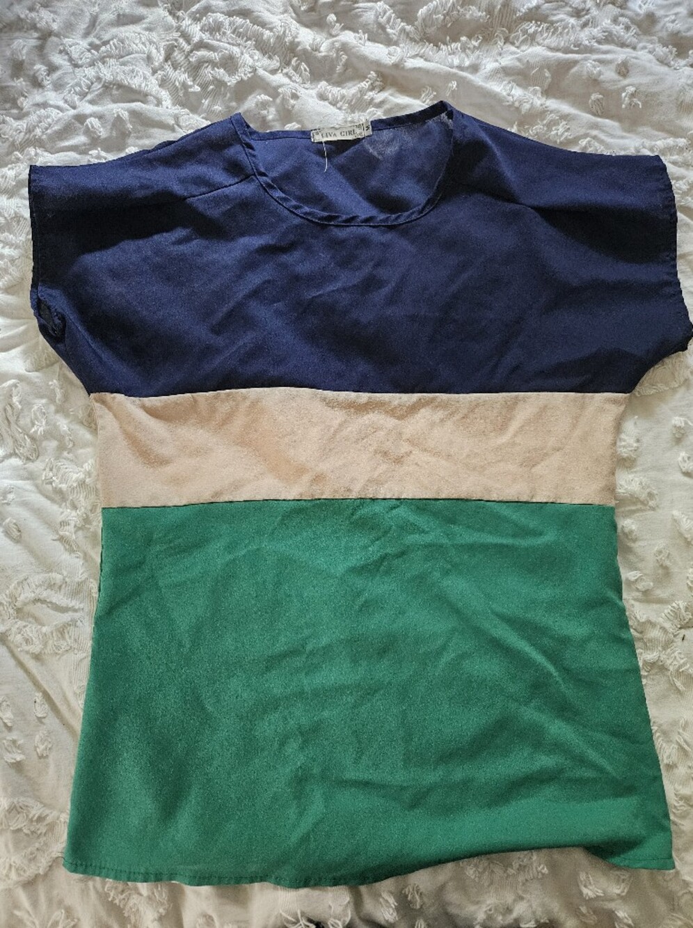 2000's Sheer Tri-color Shirt